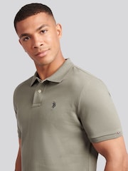 U.S. Polo Assn. Green Mens Double Horsemen Polo Shirt - Image 2 of 7