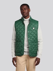U.S. Polo Assn. Green Mens Onion Quilt Lightweight Gilet - Image 1 of 9