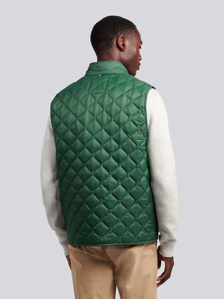 U.S. Polo Assn. Green Mens Onion Quilt Lightweight Gilet - Image 2 of 9