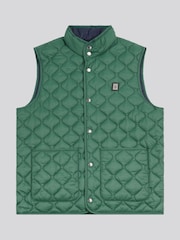 U.S. Polo Assn. Green Mens Onion Quilt Lightweight Gilet - Image 6 of 9