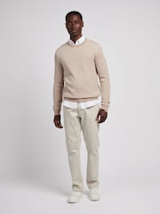 U.S. Polo Assn. Natural Mens Twisted Yarn Knit Crew Jumper - Image 3 of 8
