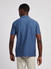 U.S. Polo Assn. Blue Mens Vertical Stripe Polo Shirt - Image 2 of 7