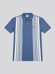 U.S. Polo Assn. Blue Mens Vertical Stripe Polo Shirt - Image 5 of 7