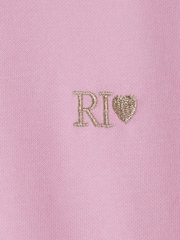 River Island Pink Girls Split Back Top and Leggings Set - Image 5 of 5