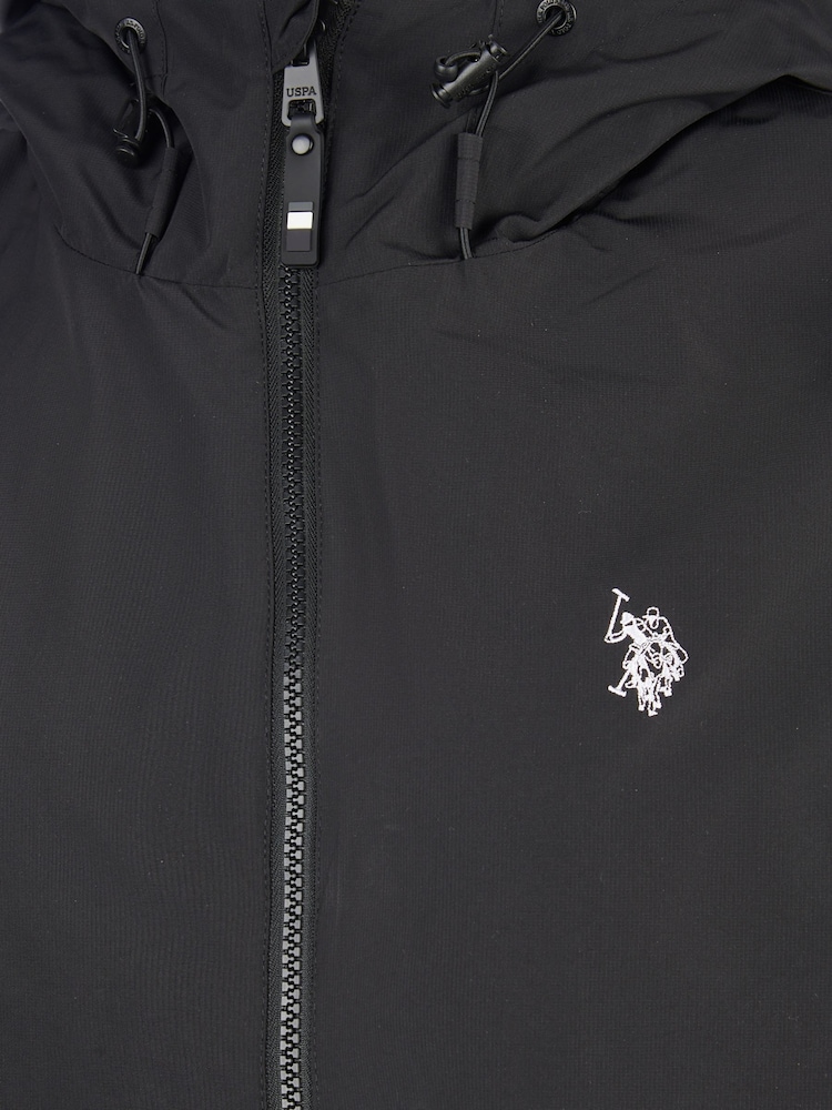 U.S. Polo Assn. Black Mens Fleece Lined Windbreaker Jacket - Image 12 of 12