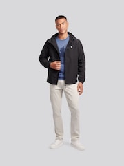 U.S. Polo Assn. Black Mens Fleece Lined Windbreaker Jacket - Image 3 of 12