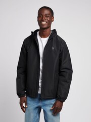 U.S. Polo Assn. Black Mens Lined Winter Rain Jacket - Image 1 of 11