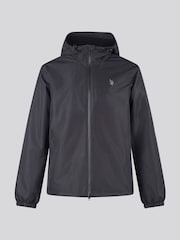 U.S. Polo Assn. Black Mens Lined Winter Rain Jacket - Image 6 of 11