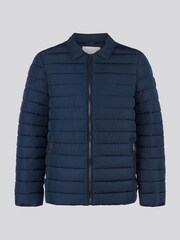 U.S. Polo Assn. Blue Mens Lightweight Quilted Collared Jacket - Image 11 of 13