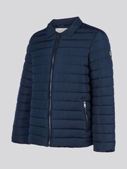 U.S. Polo Assn. Blue Mens Lightweight Quilted Collared Jacket - Image 12 of 13