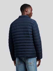 U.S. Polo Assn. Blue Mens Lightweight Quilted Collared Jacket - Image 4 of 13