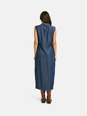 Smith & Soul Blue Gathered Waist Denim Dress - Image 2 of 6