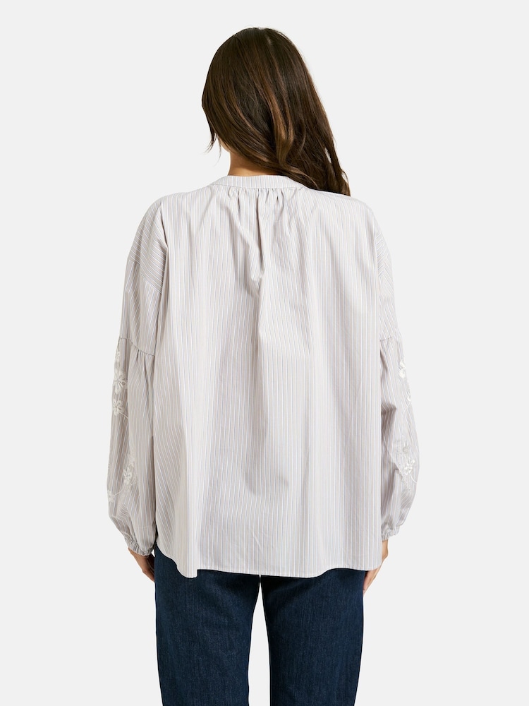 Smith & Soul Striped & Embroidered Blouse - Image 3 of 7
