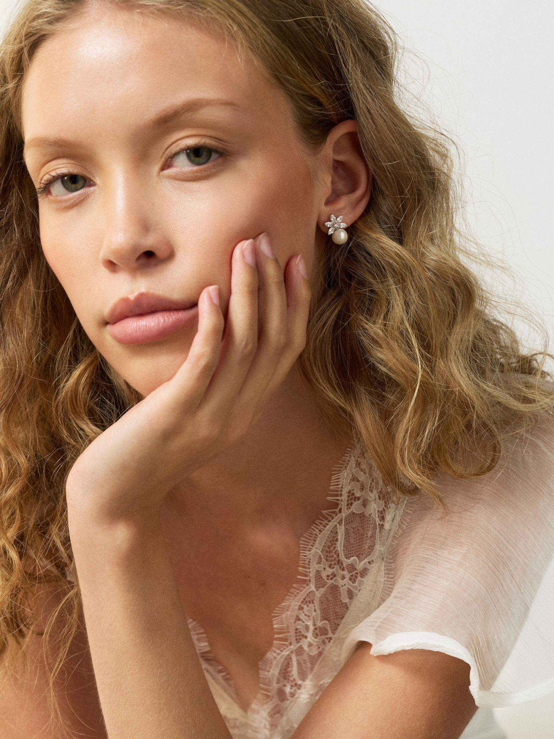 Buy Sterling Silver Flower Pearl Stud Earrings from Next South Africa