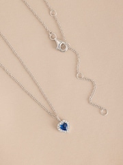 標準純銀 - Birthstone Heart Pendant Necklace - 圖片 13/13