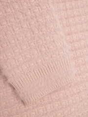 River Island Pink Girls Boucle Cardigan and Skirt Set - Image 5 of 5