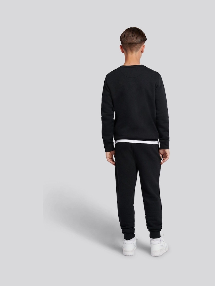 U.S. Polo Assn. Black Double Horsemen Crew Sweatshirt and Joggers Set - Image 2 of 11