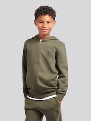 U.S. Polo Assn. Green Boys Player 3 Zip Hoodie and Joggers Set - Image 3 of 10