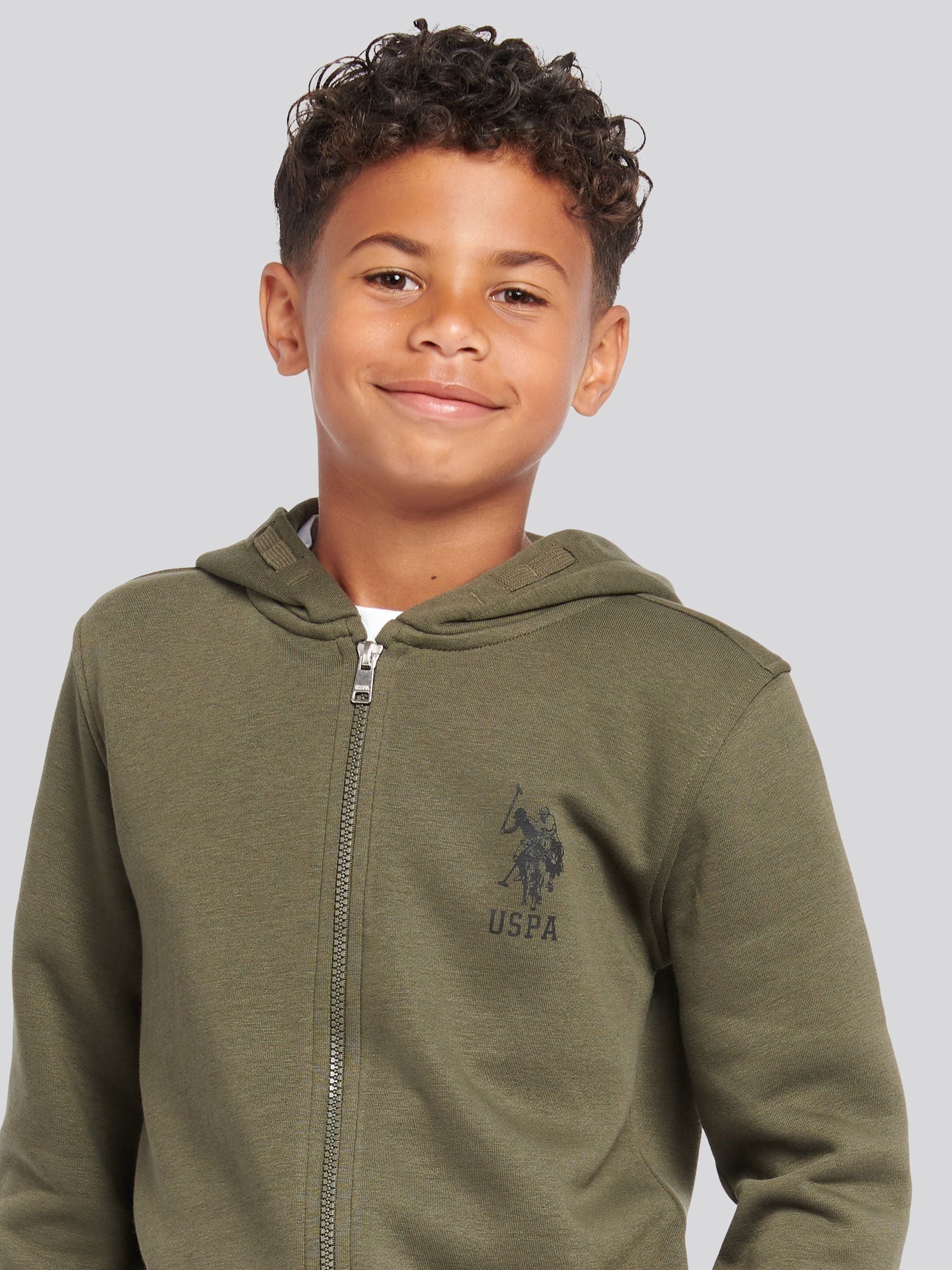 Buy U.S. Polo Assn. Green Boys Player 3 Zip Hoodie and Joggers Set