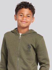 U.S. Polo Assn. Green Boys Player 3 Zip Hoodie and Joggers Set - Image 5 of 10