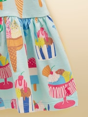Joules Girls' Nellie Ice Cream Print Short Sleeve Tiered Jersey Dress - Image 3 of 5