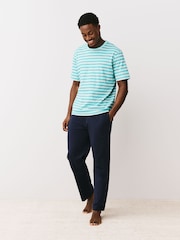 Blue Stripe Short Sleeve Pyjamas Set - Image 1 of 11