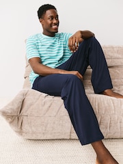 Blue Stripe Short Sleeve Pyjamas Set - Image 3 of 11
