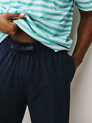 Blue Stripe Short Sleeve Pyjamas Set - Image 5 of 11