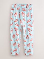 Rot/Blau - Lobster Printed Jersey Short Sleeve Pyjamas Set - Bild 10 von 12