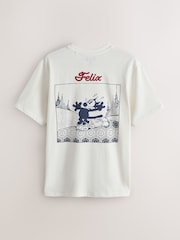 Navy/White Felix Graphic Short Sleeve Pyjamas Set - Image 11 of 12