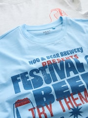 أزرق/أبيض - Graphic Short Sleeve Jersey Pyjamas Set 2 Pack - صورة 13 من 13