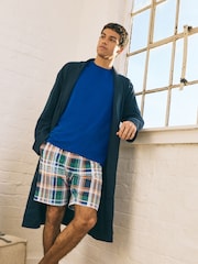 Blau/Grün - Check Jersey Short Sleeve Pyjamas Set - Bild 4 von 11