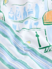 White Graphic Short Sleeve Woven Pyjamas Set - Image 11 of 12