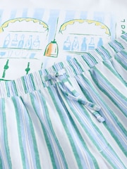 White Graphic Short Sleeve Woven Pyjamas Set - Image 12 of 12