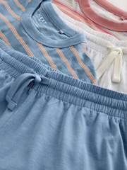 Roşu/Albastru - Stripe Short Sleeve Jersey Pyjamas Set 2 Pack - Imaginea 5 din 13