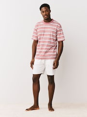 Roşu/Albastru - Stripe Short Sleeve Jersey Pyjamas Set 2 Pack - Imaginea 8 din 13