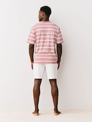 Roşu/Albastru - Stripe Short Sleeve Jersey Pyjamas Set 2 Pack - Imaginea 9 din 13