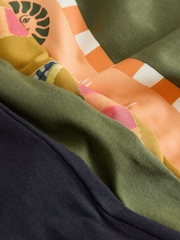 Grün/Orange - Bedrucktes Kurzarm-Pyjama-Set im 2 er-Pack - Bild 7 von 17