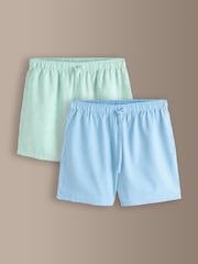 Grün & Blau - Woven Stripe Pyjama Shorts 2 Pack - Bild 1 von 12