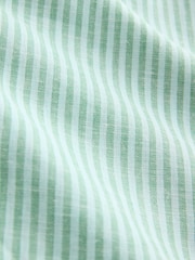Green/Blue Linen Blend Woven Stripe Pyjamas Set 2 Pack - Image 14 of 14