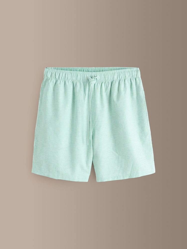 Grün & Blau - Woven Stripe Pyjama Shorts 2 Pack - Bild 2 von 12