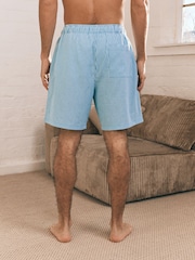 Grün & Blau - Woven Stripe Pyjama Shorts 2 Pack - Bild 8 von 12