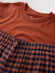 أصفر مائل للبني/أزرق داكن - حزمة من 2 بيجامة قصيرة منسوجة - صورة 12 من 14