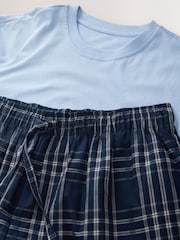 أصفر مائل للبني/أزرق داكن - حزمة من 2 بيجامة قصيرة منسوجة - صورة 13 من 14