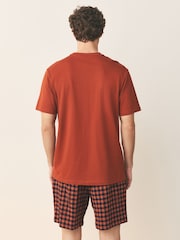 أصفر مائل للبني/أزرق داكن - حزمة من 2 بيجامة قصيرة منسوجة - صورة 7 من 14