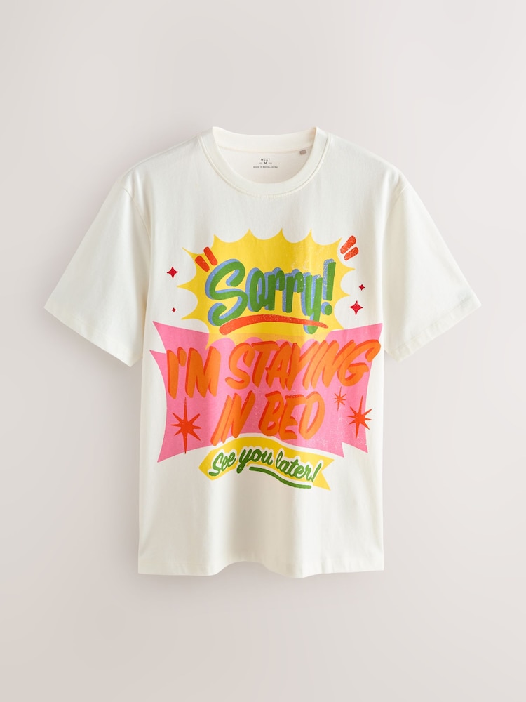 Blue Graphic Short Sleeve Jersey Pyjamas Set - Image 2 of 5 Blue Graphic Short Sleeve Jersey Pyjamas Set - Image 2 of 5