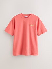 Red Amalfi Coast Graphic Short Sleeve Woven Pyjamas Set - Image 7 of 11