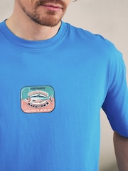 Blue/Green Graphic Short Sleeve Jersey Pyjamas Set - Image 6 of 13