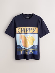 أزرق داكن أزرق - Frankie Thorp Jersey Short Sleeve Pyjamas Set - صورة 8 من 11