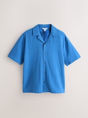 Blue Cheesecloth Shirt and Shorts Set - Image 8 of 11